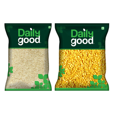 Daily Good Sona Masoori Steam Rice(5kg) & Daily Good Unpolished Moong Dal(500gms) Combo