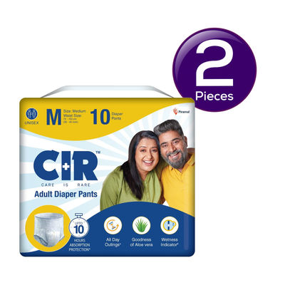 CIR Adult Diaper ( Pants, M , 75-100 cm) 10 pc Combo