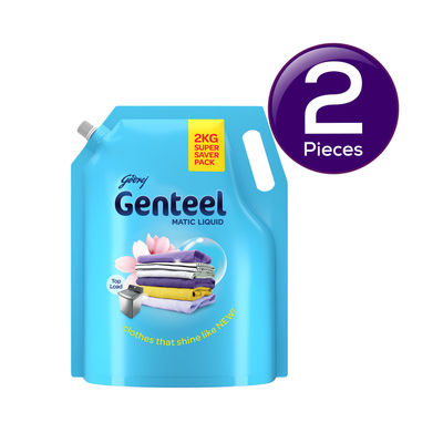 Godrej Genteel Matic Top Load Liquid Detergent Pouch 2 kg Combo