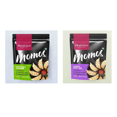 Prasuma Vegetable And Paneer Momos(24pc) & Prasuma Momos Cheesy Spicy Veg(24pc) Combo