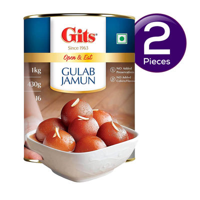 Gits Gulab Jamun Open & Eat (Tin) 1 kg Combo