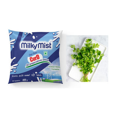 Milky Mist Curd Pouch(1pc) & Coriander Leaves(1pc) Combo   