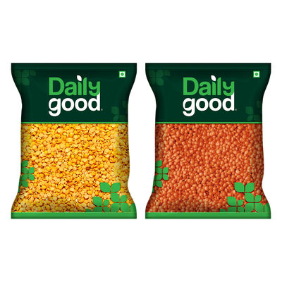 Daily Good Unpolished Toor / Tur / Arhar Dal(500gms) & Daily Good Unpolished Masoor Dal(500gms) Combo
