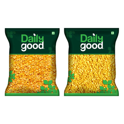 Daily Good Unpolished Toor / Tur / Arhar Dal(500gms) & Daily Good Unpolished Moong Dal(500gms) Combo