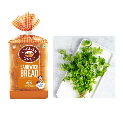 English Oven Sandwich White Bread(1pc) & Coriander Leaves(1pc) Combo 