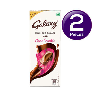 Galaxy Cookie Crumble Milk Chocolate Valentine's Bar With Cookie Pieces 50 g Combo