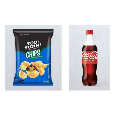 Too Yumm - Potato Chips Indian Masala(84gms) & Coca-Cola Soft Drink(750ml) Combo