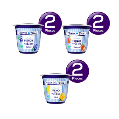 Mamie Yova Deliciously French Fruit Yogurt (Mango, Strawberry, Blueberry ) Combo