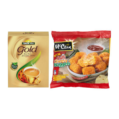 Tata Tea Gold(250gms) & Chilli Cheese Nuggets(250gms) Combo