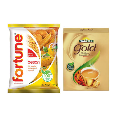 Fortune Besan(500gms) & Tata Tea Gold(250gms) Combo