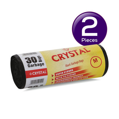 Crystal Medium Black Garbage Bag Roll 19X21 1 pc Combo