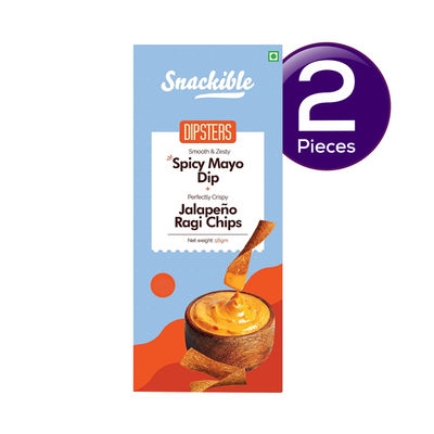 Snackible Dipsters Spicy Mayo Dip with Jalapeno Ragi Chips 56 g Combo