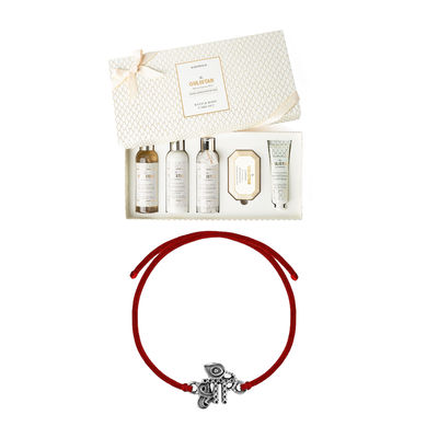 Kimirica The Gulistan Indulgence Set(1pc) & Giva Silver Precious Rakhi(1pc) Combo