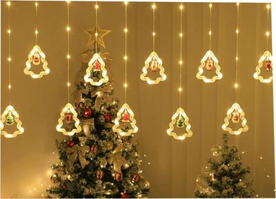 Quace Christmas Tree LED Decorative Lights - Warm White | Curtain Light