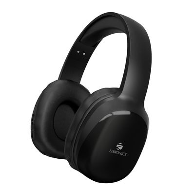 Zebronics Thunder Pro Bluetooth Headphone With 60 Hrs Playback Btv5.0, 40MM Driver (Black)