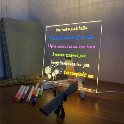 Desidiya 3D Acrylic 5 W Writing Pad (With Pen & Light)