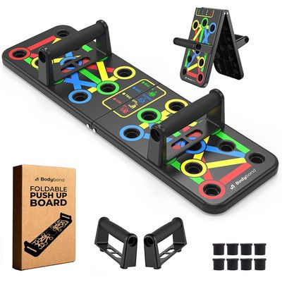 Boldfit Bodyband Pushup Board For Men Push Up Board Fitness Equipment Black
