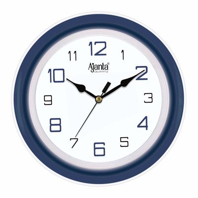 Ajanta Quartz Blue Abstract Office Clock (210 x 42 x 211mm)