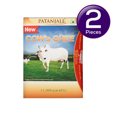 Patanjali Cow Ghee Desi Danedar Rich Aroma Natural And Healthy | Tetra Pack 1 l Combo
