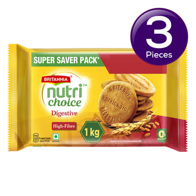 Britannia Nutri Choice Digestive Biscuits Packet 1 kg Combo 