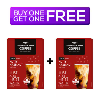 Colombian Brew Hazelnut Coffee Premix 200 g Combo