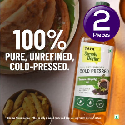Tata Simply Better Cold Pressed Sesame-Gingelly-Til Oil 1 l Combo