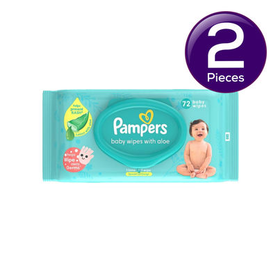 Pampers Baby Wipes With Aloe 72 pc Combo