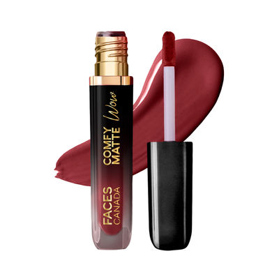 Faces Canada Comfy Matte Wow Liquid Lipstick - Maroon Maven 05 | One Swipe Application