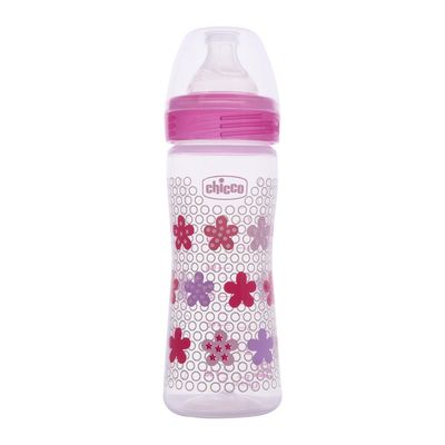 Chicco Feeding Bottle Sil Physio For Kids | Pink | 0+ months
