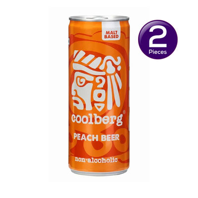 Coolberg Peach Non Alcoholic Beer Can Bottle 300 ml Combo