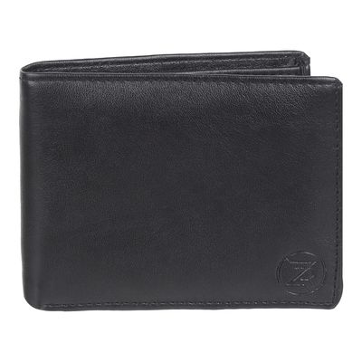 Urban-T Men's Solid Genuine Leather Bi-Fold Wallet | Black - Free Size