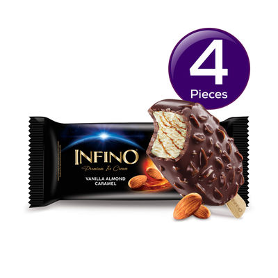 Infino Vanilla Almond Caramel Ice Cream Stick 80 ml Combo