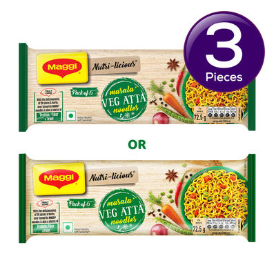 Maggi Nutri-Licious Veg Atta Masala Noodles 435 g Combo