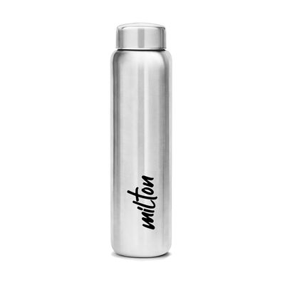Milton Aqua Stainless Steel Water Bottle - 950 ml | Silver