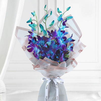 FNP Father's Day 3 Blue Orchids Bouquet
