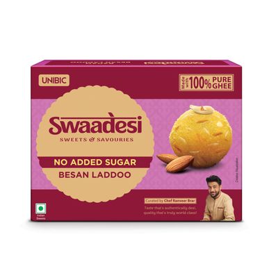 UNIBIC Swaadesi No Added Sugar Besan Laddoo