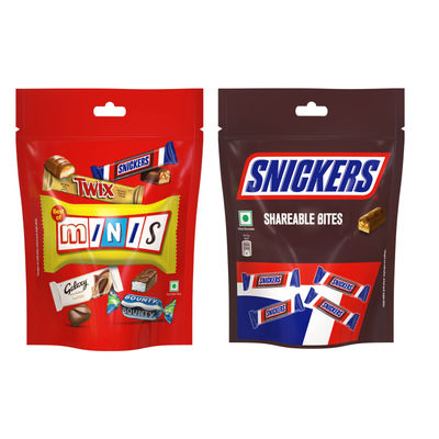 Snickers Shareable Bites 120g + Mars Minis Assorted 128g Chocolate Combo Pack