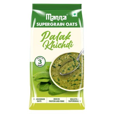 Manna Palak Khichdi Oats | Pouch | Artificial Colour, Preservative, Palm Oil & Trans Fat-free