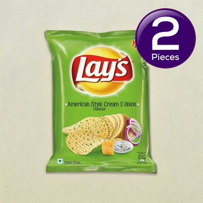 Lay's American Cream & Onion Potato Chips 82 g Combo