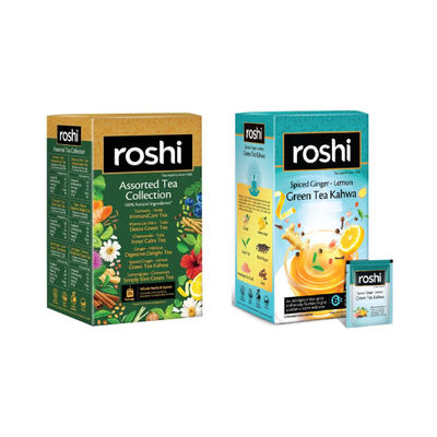 Roshi Assorted & Desi Kahwa Teabags Combo