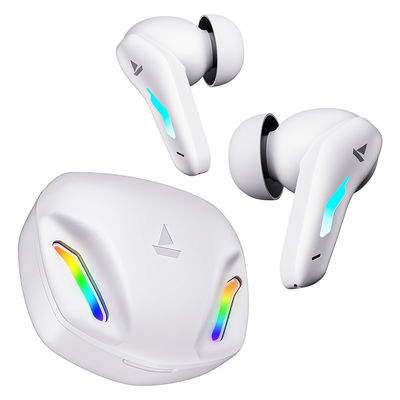 boAt Immortal 100 TWS Earbuds for Gaming w/ 30H Playtime, BEAST Mode & RGB LEDs (White Sabre)