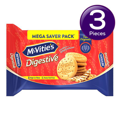 Mcvitie's Digestive High Fibre Biscuits With Goodness Of Wholewheat,Super Saver Family Pack 1 kg Combo