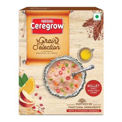 Nestle Ceregrow Grain Selection Growing Up Cereal - Ragi Mixed Fruit and Ghee