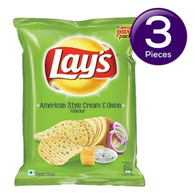 Lay's American Cream & Onion Potato Chips 82 g Combo