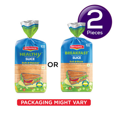 Britannia Breakfast Slice White Bread 450 g Combo