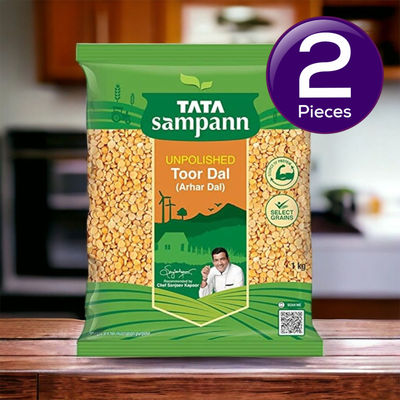 Tata Sampann Unpolished Toor Dal-Arhar Dal 1 kg Combo