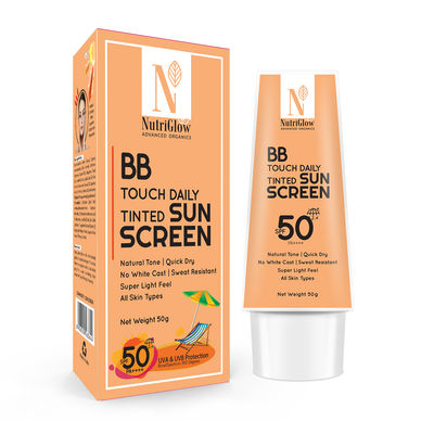 NutriGlow Sunscreen - SPF 50 PA++++ | BB Touch Daily Tinted Sunscreen