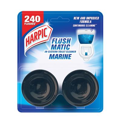 Harpic Flushmatic Toilet Cleaner Blocks - Marine