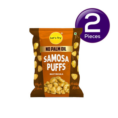 Let's Try Mast Masala Samosa Puffs 60 g Combo