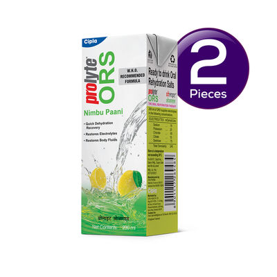 Cipla Prolyte ORS Nimbu Paani 200 ml Combo